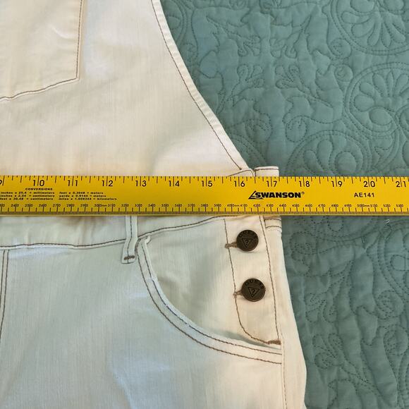 Guess Jeans American Tradition Womens Original Design Overalls Bibs White 32 - Picture 14 of 16